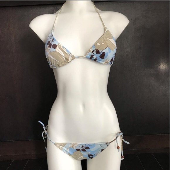 Billabong surf blue sky printed bikini top set - Picture 2 of 9